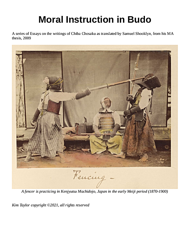 Moral Instruction in Budo